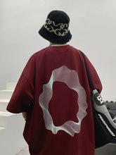 Hearujoy Korean Fashion Oversized T Shirt Summer Burgundy Retro Graphic T Shirts Short-sleeved Cotton Loose Streetwear Y2K Tops for Women